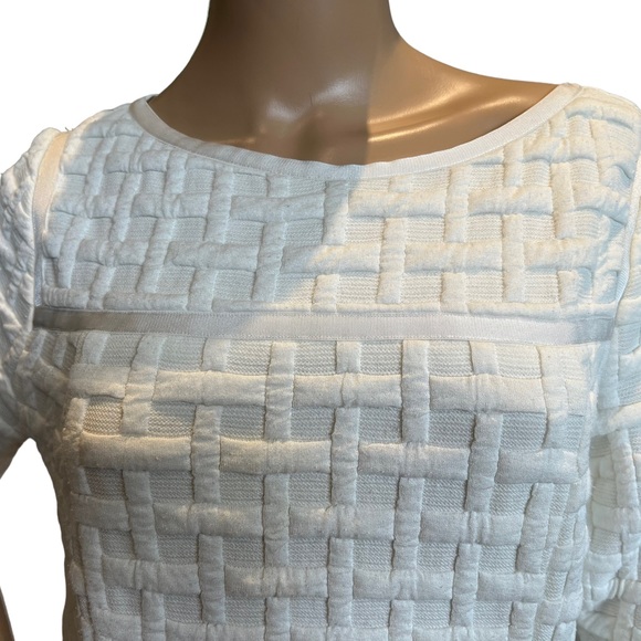 Worth Collection stretch white patterned knit. Size 12. - Picture 1 of 6
